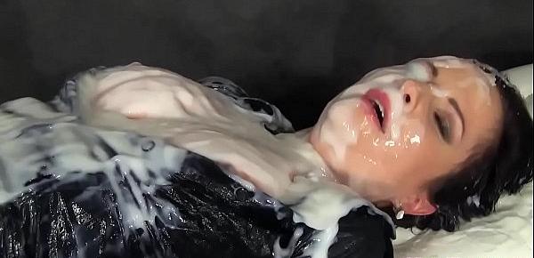  Slime covered facial babe